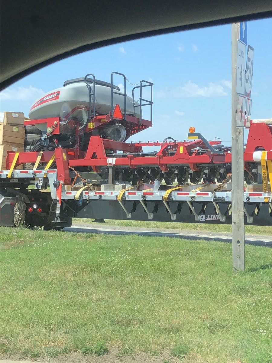 Someone is S IL is getting a new <a href="/Case_IH/">Case_IH</a> planter, and I’m jealous! 😍 Also thought about following this truck to see where it ended up to be like...so has your dealership talked to you about <a href="/farmers_edge/">Farmers Edge</a>?! #precisionag