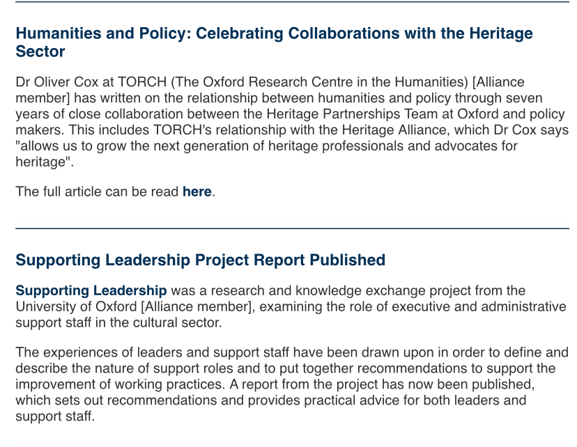 OliverJWCox's tweet photo. Thanks @Heritage_NGOs for featuring my latest @TORCHOxford blog post on our Heritage &amp; Policy work, and for sharing details of @vjamoore's #SupportingLeadership report: https://t.co/JDc0yR8zKt https://t.co/nB2dLLwy08