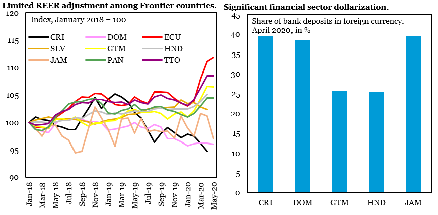 Overall, "fear of floating” has also remained high in Frontier LatAm, including most Central America and the Caribbean economies, amid dollarization, undeveloped financial markets, and weak policy buffers. 4/5