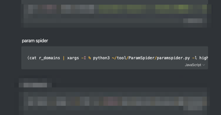 hahwul's tweet photo. I think #paramspider(by 
@0xAsm0d3us
) is really good. More hits than I thought to bug point :D 

{cat r_domains | xargs -I % python3 ~/tool/ParamSpider/paramspider.py -l high -o ./spidering/paramspider/% -d % ; notime 'success paramspider scanning to all domains'}&amp;! https://t.co/n3yS7zFQPR