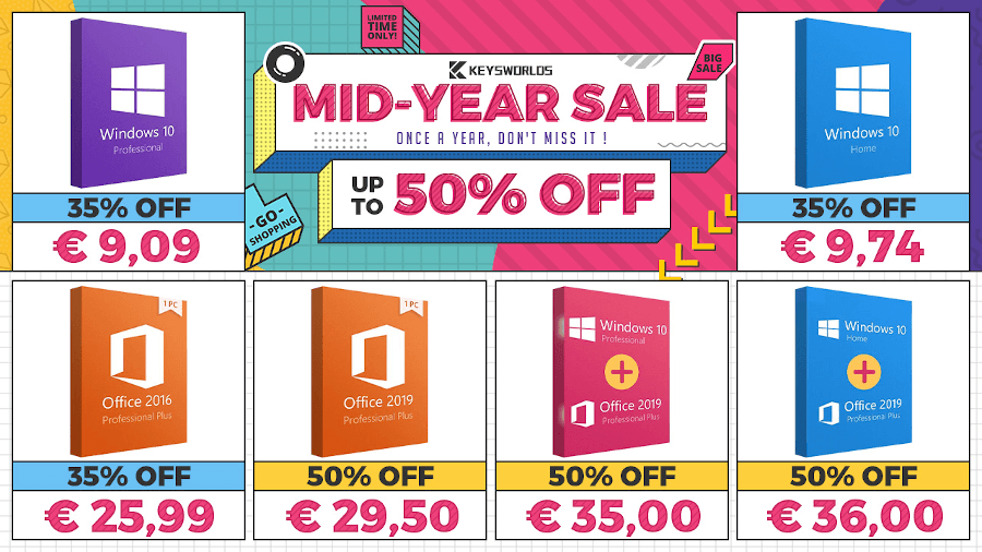 Ofertas de mitad de año en Keysworlds: licencias de productos de Microsoft desde 9 € tecnomagazine.net/2020/06/29/ofe…