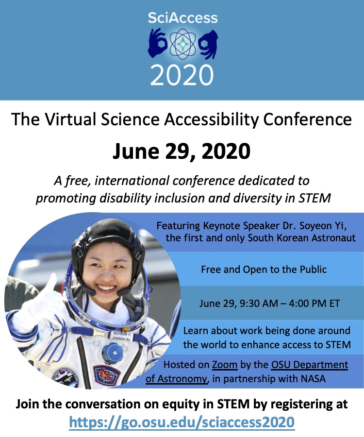 Summer_Ash's tweet photo. Excited to be attending #SciAccess2020 today!
https://t.co/RCdfXMYWtq
#makeSTEMaccessible https://t.co/FC0OKb2g4z