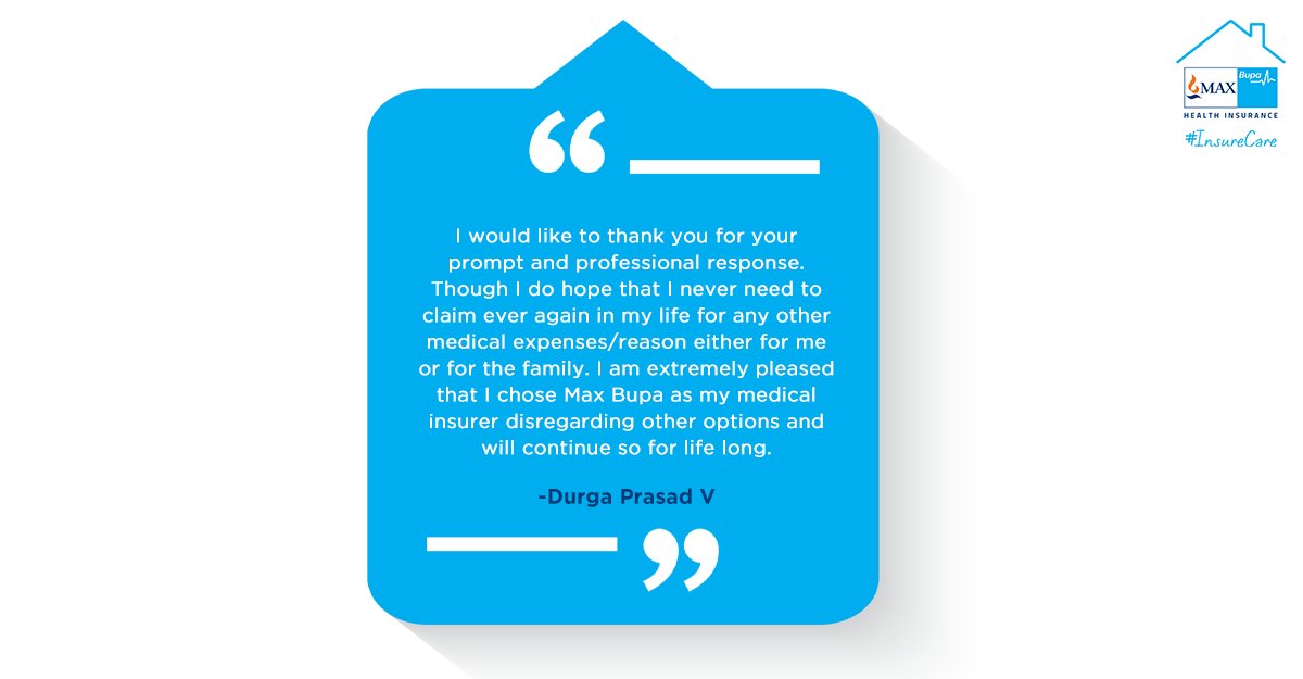 Niva_Bupa's tweet photo. Customer satisfaction is our highest priority, and such words of encouragement truly motivate us to serve you even better. #Testimonial #HealthInsurance #InsureCare https://t.co/wyV2jCSTiy