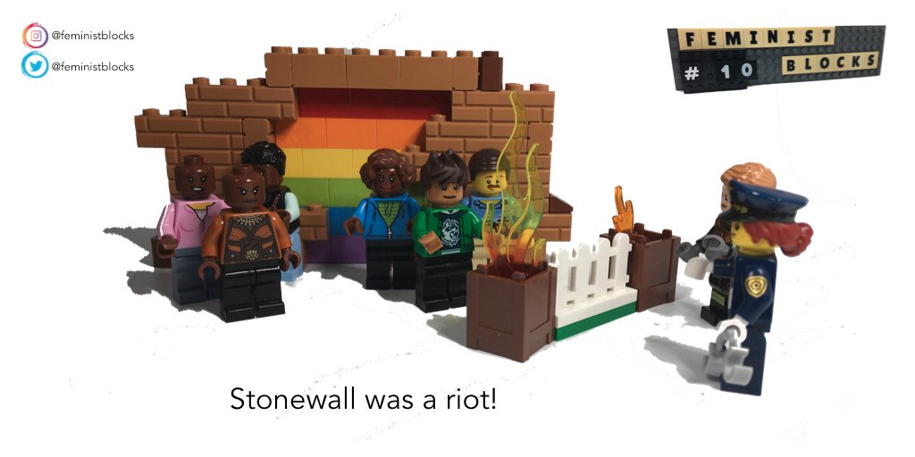 feministblocks's tweet photo. Feminist Blocks no.10 "Stonewall was a riot". 
#Pride  #PrideMonth 🌈 #LGBTQ #StonewallWasARiot  #Stonewall  #LEGO  #legophotography #legominifigures #feministmemes #queermemes https://t.co/4AcGjUGIwv
