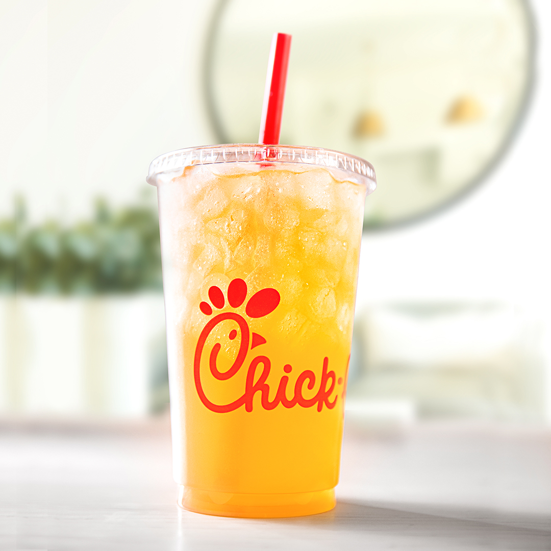 Your favorites — Chick-fil-A® Lemonade and Unsweet Iced Tea — now with mango passion fruit flavor. New Mango Passion Tea Lemonade. Available for a limited time.