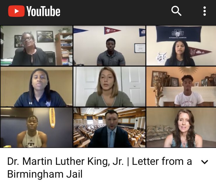 stu_cce's tweet photo. The spirit ✨ of @StThomasUniv speaks through this recording of Dr. King’s Letter from a Birmingham Jail. We know his words are powerful, visionary &amp; inspiring, and his insights still applicable today.♥️🖤💙 Full recording here: 
https://t.co/uPRtHp7FMo

#STUEthicalLeadersForLife https://t.co/ove0G95SA0