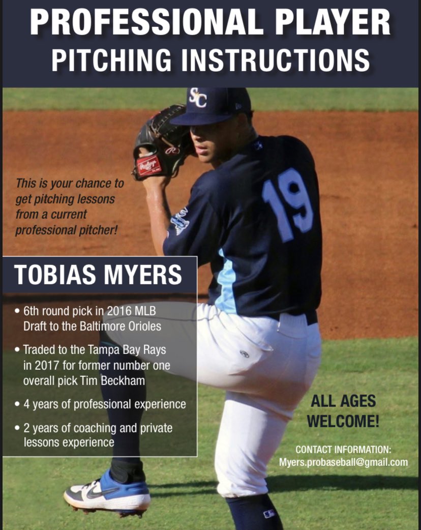 @King_tobiasm and I will be doing pitching lessons in Broward county area! Please RT to spread the word ⚾️