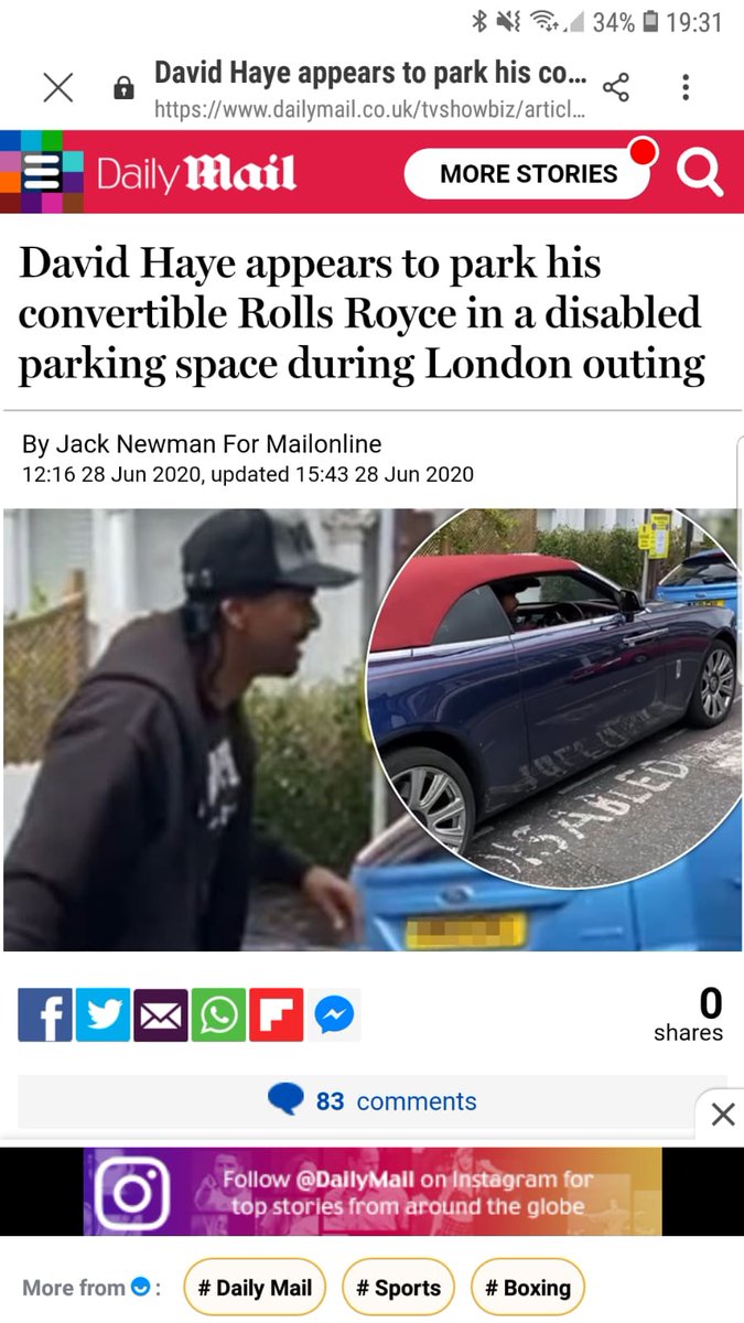 Carson_City's tweet image. @DailyMailUK you wonder why people of a certain generation no longer trust the media...... here&apos;s why. Everyone knows @mrdavidhaye got out to interact with a fan and you call it an outing and are critical of him being able to walk when in a disabled bay #lazyreporting