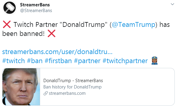 Well then, @drdisrespect was right. Something big was coming on June 29th. @realDonaldTrump banned from twitch. Twitch has gone overboard. Needs to stick to gaming and get away from movements and politics. WTB Gaming platform only. @watchbrime #Freedoc #twitch