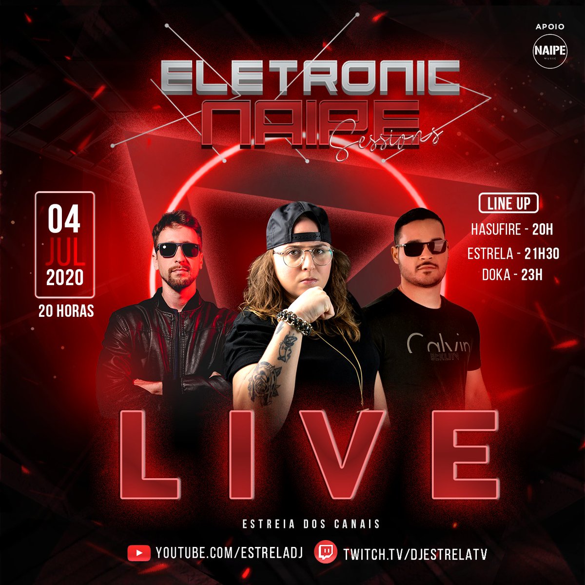 DjEstrela's tweet photo. SÁBADO estreio meu canal no YouTube e Twitch c/ o programa ELETRONIC NAIPE SESSIONS - esse vai ser um dos vários rolês q vão acontecer no meu canal, então, se increva aí, ative as notificações e vamos nessa!!

- https://t.co/IMZ190VZI2
- https://t.co/Yhu31kfyiq

Compartilhe 💚. https://t.co/gJA9Fd5f3y