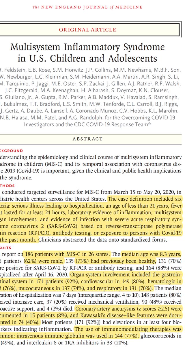 Here is the USA report of 186 patients with locations of diagnoses, organ involvement and labs https://www.nejm.org/doi/full/10.1056/NEJMoa2021680?query=featured_home