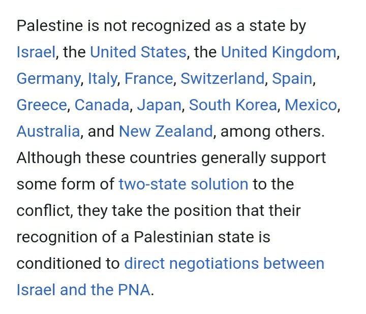 INTERNATIONAL RECOGNITION OF PALESTINE