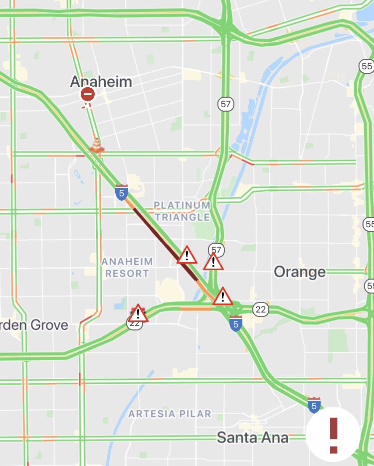 #SIGALERT UPDATE #1 - Southbound I-5 JUST SOUTH OF CHAPMAN AVE - LANES #2/3/4 NOW OPEN, HOV/#1 REMAINS BLOCKED.