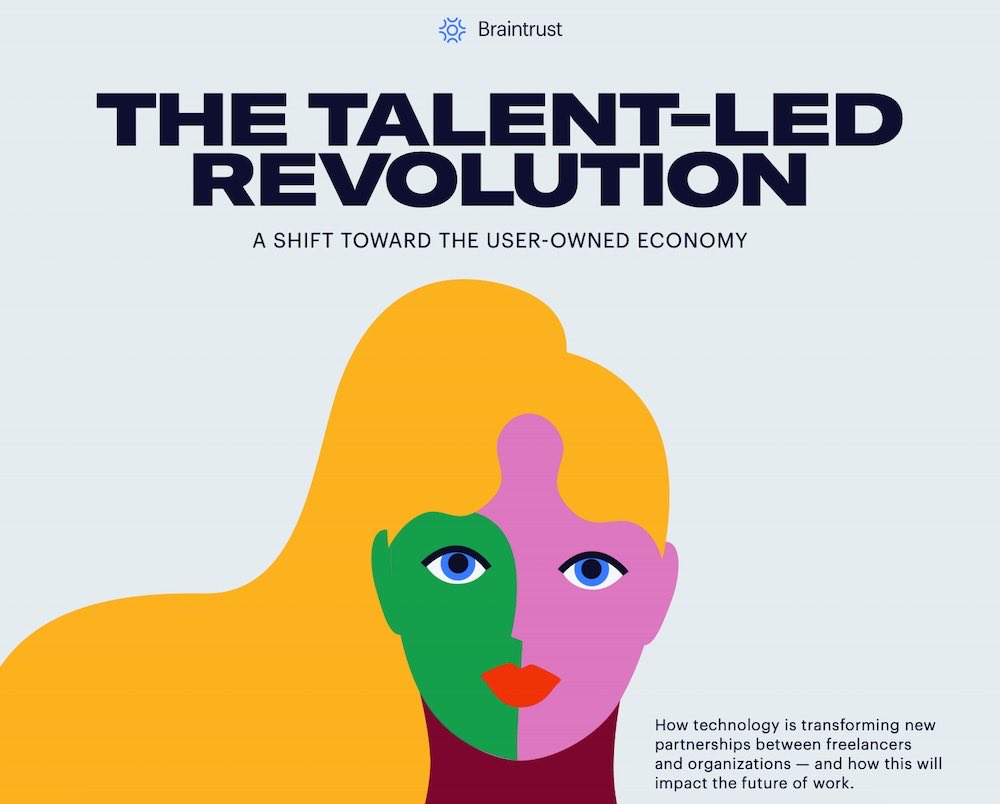 usebraintrust's tweet photo. Building off the Gig Economy, the User-Controlled Economy enables users of talent networks — freelancers and organizations — to connect and collaborate using decentralized technology such as blockchain. Learn about the #TalentRevolution https://t.co/InbHyAITxp 
#usercontrolled https://t.co/XnJr6uSMci