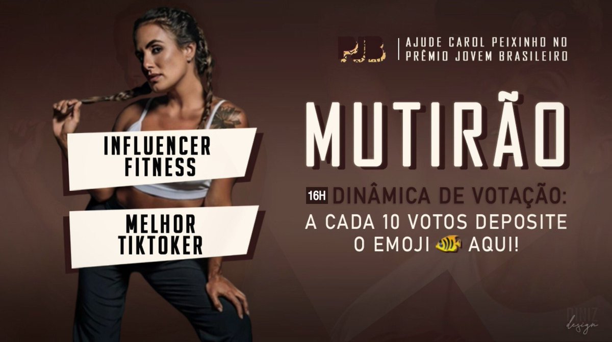 MutiroesCarolP's tweet photo. ⚠️ MUTIRÃO DOS 10 VOTOS INICIADO 

⏰ Das 16h às 17h

📥 COMO FUNCIONA: A cada 10 VOTOS depositem um emoji (🐠) nesse tweet. 

💻 LINK: https://t.co/yvBxQBO1PH https://t.co/CUoy9etUEH