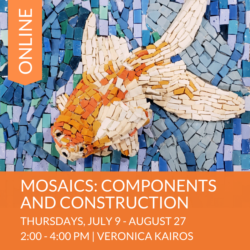 perkinscenter's tweet photo. Have you ever wanted to create a mosaic? Now is the time. Register for our ONLINE Mosaics class. Experience cutting glass/ceramics or creating mosaics using hand tools. Visit https://t.co/pi6Zj4Ozr6 and save your seat! #virtualclassess #onlinemosaics https://t.co/FDoboIAeZX
