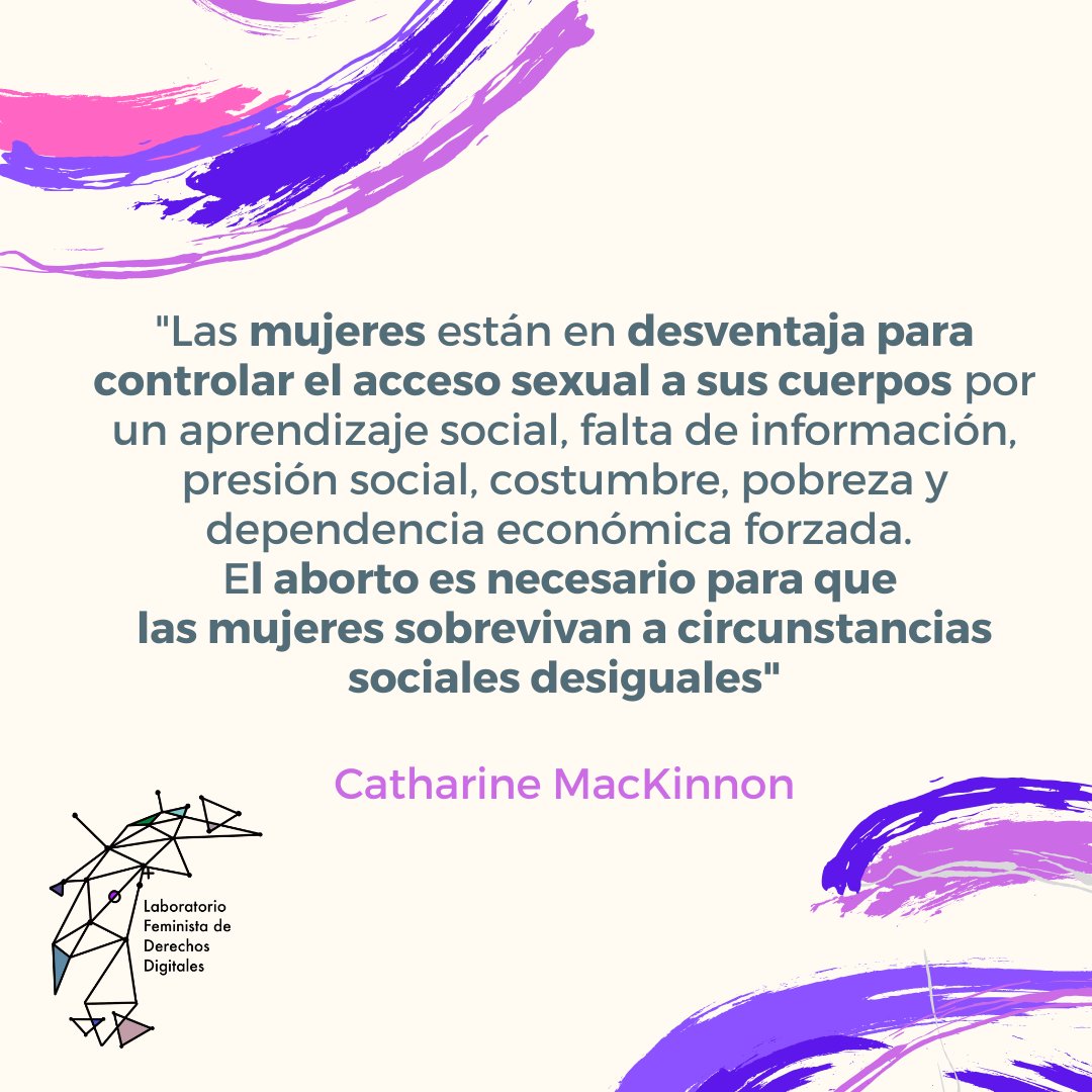 LABFEMDD's tweet photo. Lunes con Catherine MacKinnon✨💜 #AbortoSeguroYGratuito #AbortoLegalYa #LaboratorioFeministaDerechosDigitales #LFDD https://t.co/5nOUvaCgMZ