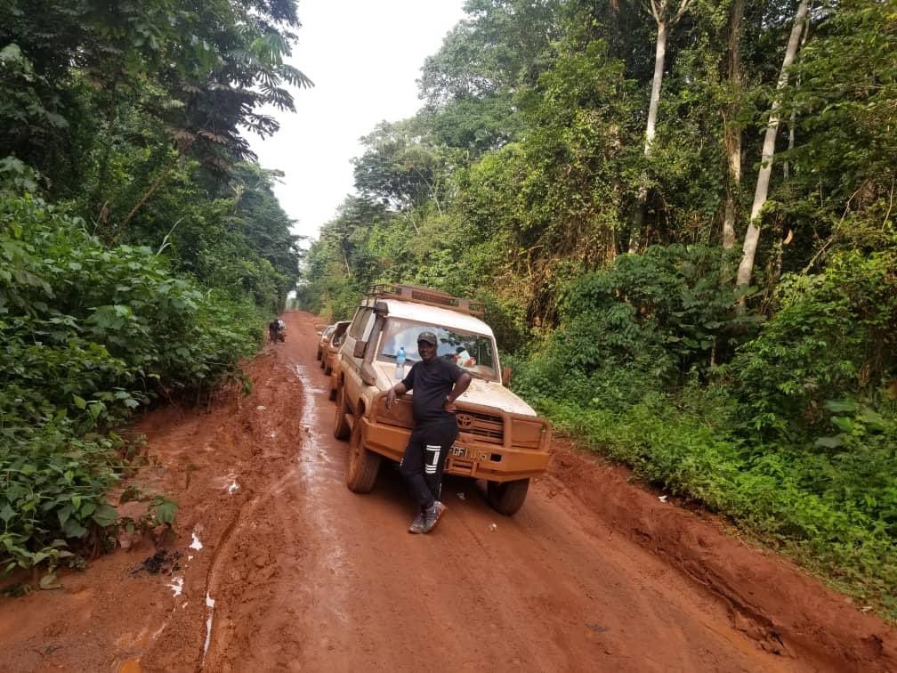 SavingGorillas's tweet photo. Update from the field: Fossey Fund DRC program Director, Urbain Ngobobo, took a 5 day road trip, 1200 kilometers on dirt roads, to reach the Nkuba field station. It took days of driving on rough roads, including stops to fix a flat tire and to dig the truck out of the mud. https://t.co/ffUzr7oDtj