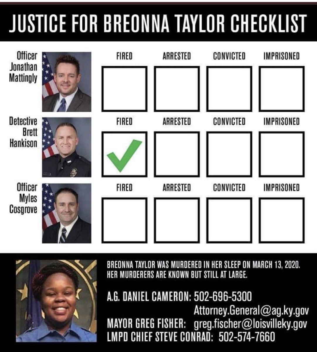 Anyway, Breonna Taylor deserved better. Her murderers are still roaming free. Sign here: change.org/p/andy-beshear…