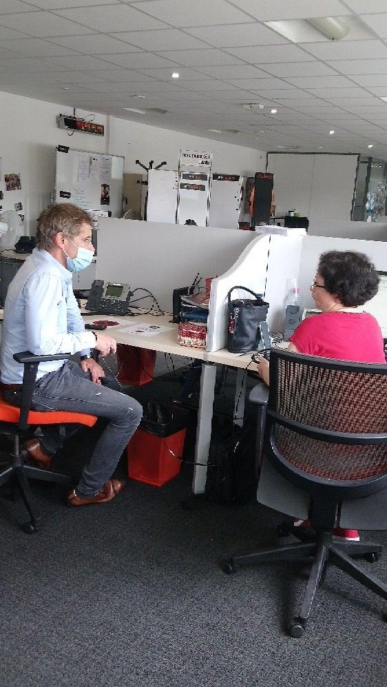 Très heureux d’avoir accueilli Michel Jumeau, qui a pu échanger avec les conseillers présents et participer à la prise d'appels clients.