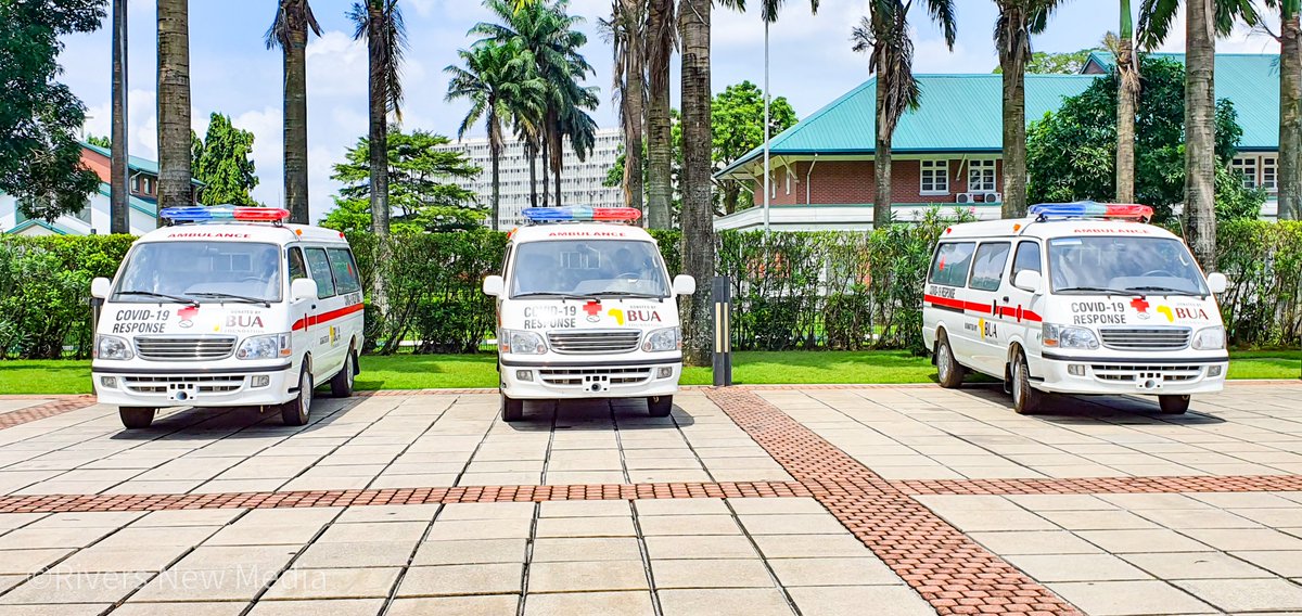 GovWike's tweet photo. We thank Bua Foundation &amp; it's Exec Dir Khalifa Isiaku Rabiu for donating 3 life support ambulances to the RVSG Covid-19 effort. We appreciate them for identifying with Rivers people, their willingness to support the Govt to save lives shows they are a part of the state. https://t.co/75rVyWqWO5