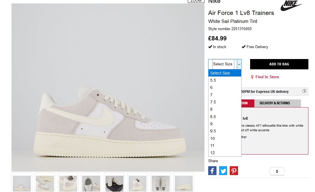 Moresneakers Com On Twitter Ad Full Restock Nike Air Force 1 Lv8 Platinum Tint On Offspring Https T Co Lib35nrxxm Office Https T Co 9rk9jbtlnb Stock Is Low Don T Sleep Sold Out At Most Other Stores Sizes Listed As Uk