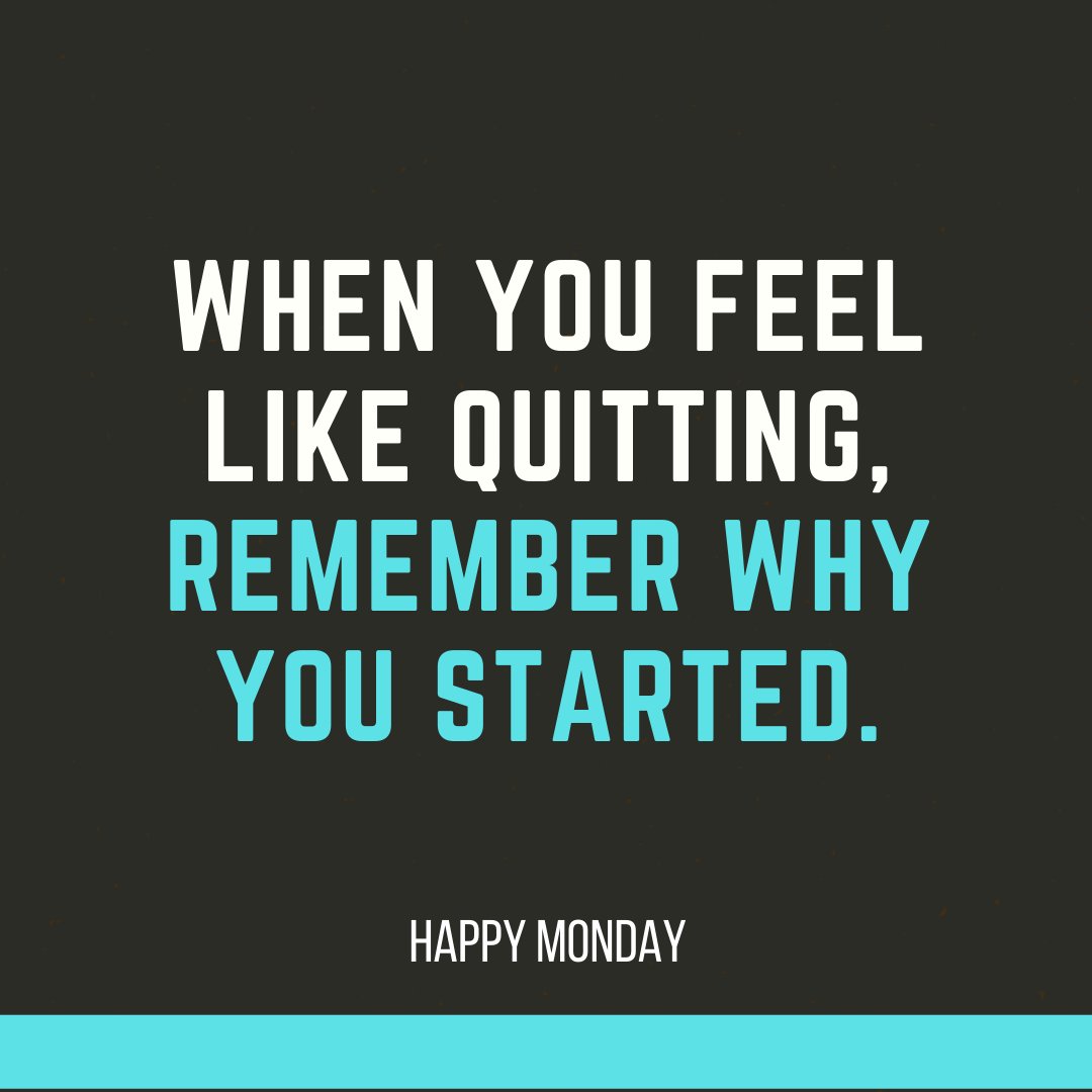 AamcoRepair's tweet photo. When you feel like quitting, remember why you started. It’s Monday, the start of the week, and the beginning of another 7 days, getting closer to what you want! How will you keep your goal in mind?
#happymonday #dontquit #keepgoing https://t.co/RXTtrA1hcw