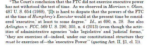 But see n.2 - basically admits this is a legal fiction, and acknowledges this power is executive in nature.