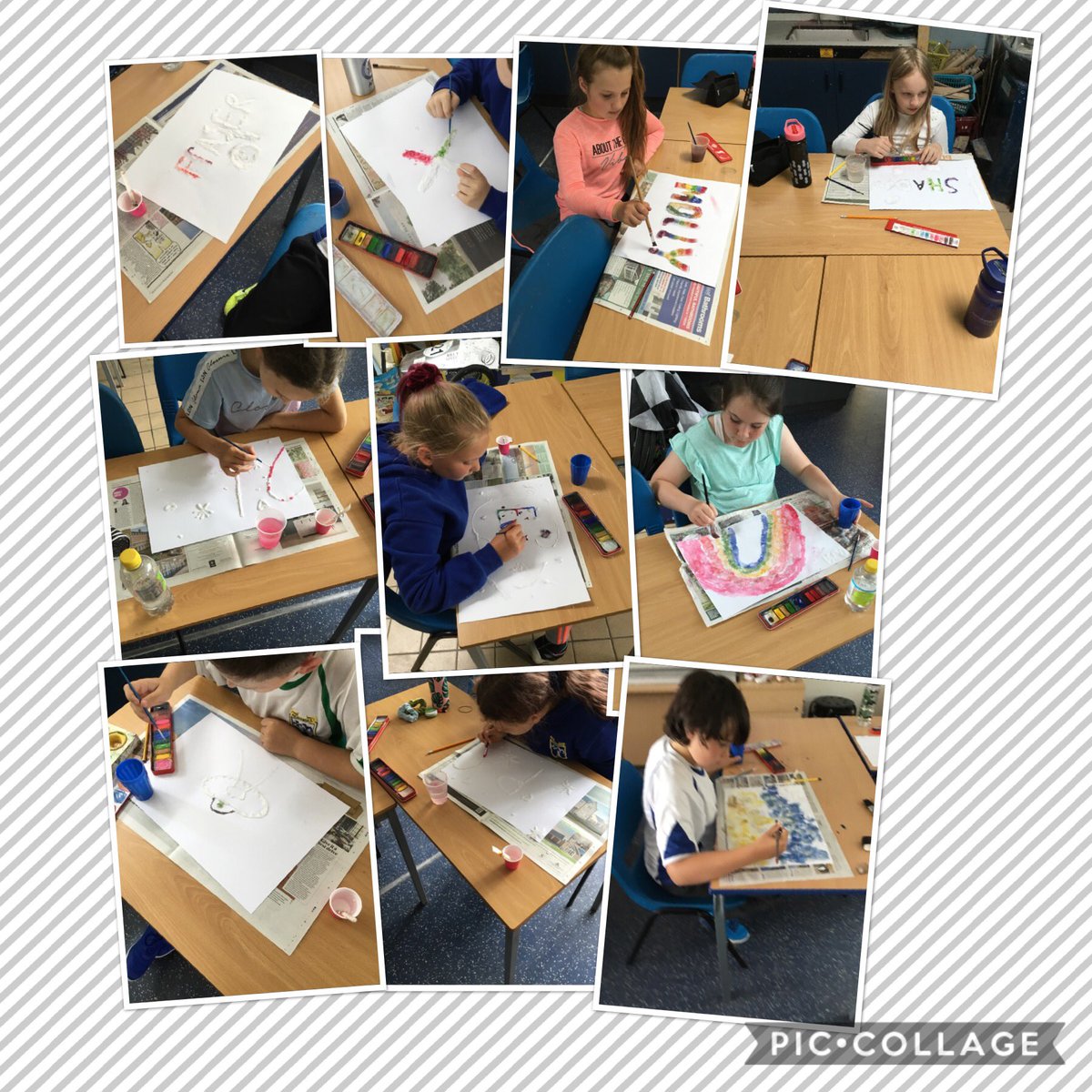 MeadowdaleAcad's tweet image. Year 5 concentrating on their painting skills #togetherwepaint #togetherwedesign