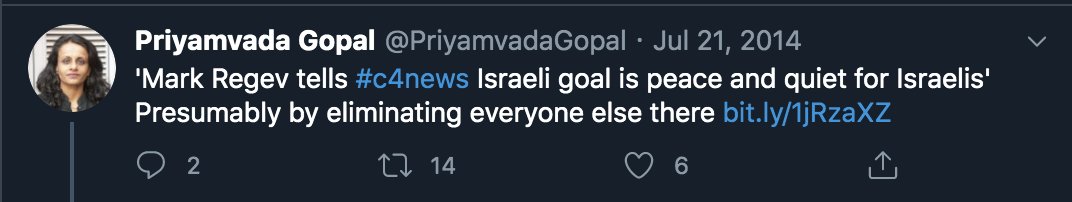 Which reminds me, she’s a big supporter of Israel as well