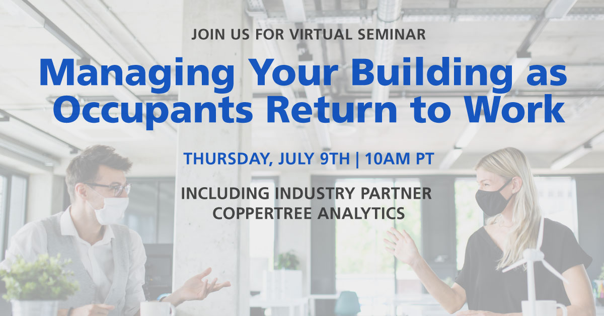 LONGBldgTech's tweet photo. Register today for our virtual seminar "Managing Your Building as Occupants Return to Work," hosted by our Seattle office and our Analytics partner, @CopperTreeBC. #LONG #Washington #Oregon #CopperTree #BuildingAutomation #BuildingAnalytics
https://t.co/px6FRzk3D8 https://t.co/9njkt0mWXO