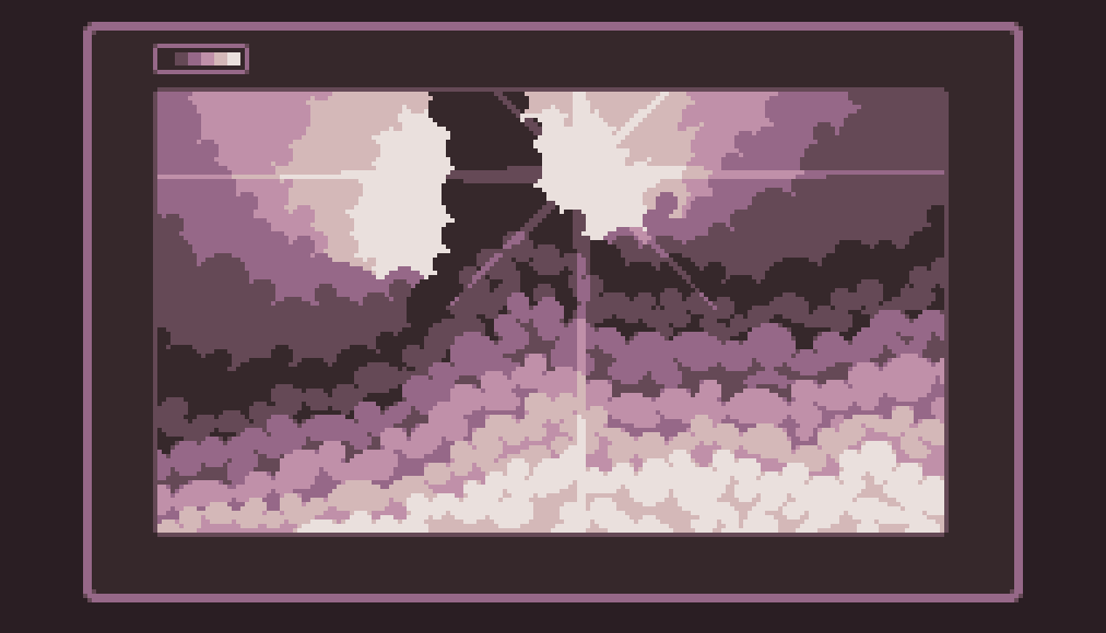 Purple clouds.
#pixelart #ドット絵 #AAPSplendor128