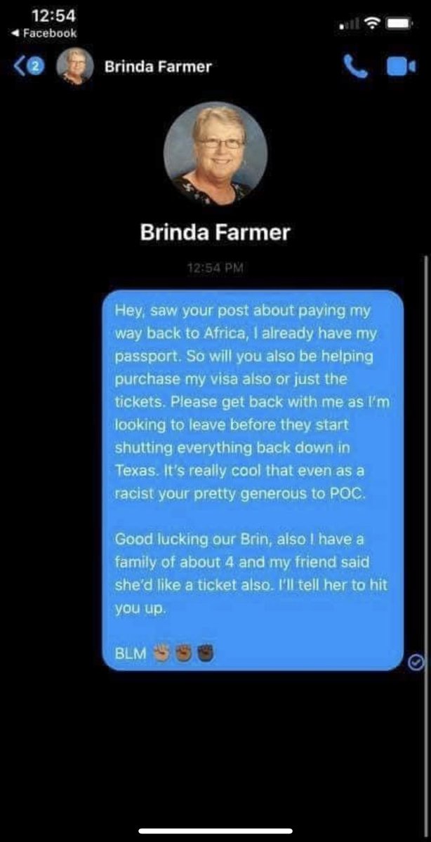 PostWhiteAF's tweet photo. Karen of Ken and Karen just offered to pay out way back to Africa!  Get your tickets fam!!  BBQ’s in Lagos this year!!  Hit Karen up on FB!!
#BlackLivesMatter 
#KarensGoneWild 
#KarenStrikesAgain https://t.co/VQPxKEYfFo
