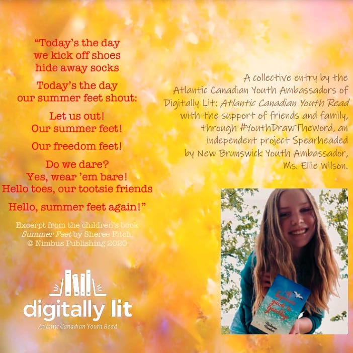 LitDigitally's tweet photo. #drawtheword inspired by @sherfitch & @carolynnfisher's Summer Feet! @writerstrust https://t.co/q9NDWhJVBF