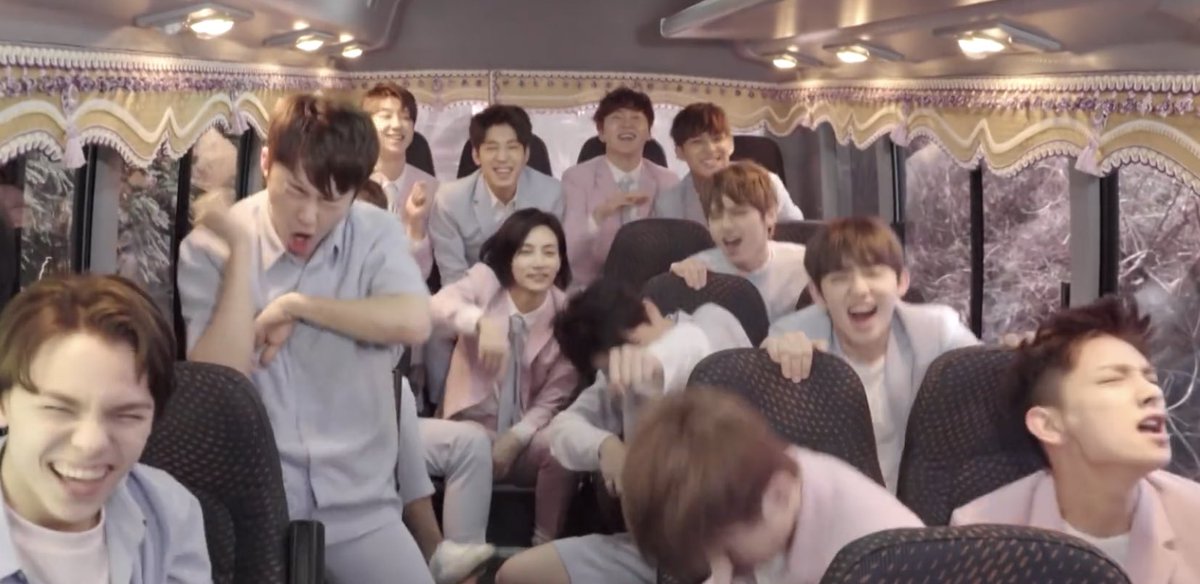 jaunewonu's tweet photo. seventeen inside a bus are a chaotic mess   
2016                                   2020 https://t.co/JKdAMhECkU