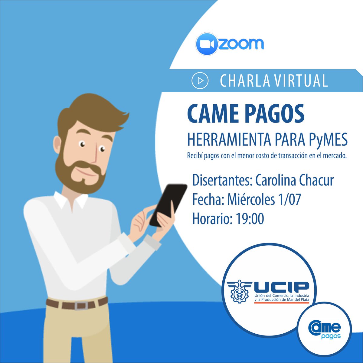 𝐇𝐄𝐑𝐑𝐀𝐌𝐈𝐄𝐍𝐓𝐀 𝐏𝐀𝐑𝐀 𝐏𝐘𝐌𝐄𝐒💯
👍Con 𝐂𝐀𝐌𝐄 𝐏𝐀𝐆𝐎𝐒 podrás recibir pagos por la venta de los productos y servicios, directamente desde tu teléfono móvil con los más bajos costos por transacción del mercado.
📌Link de Inscripción 👉forms.gle/jssUhqSn25zTxa…
