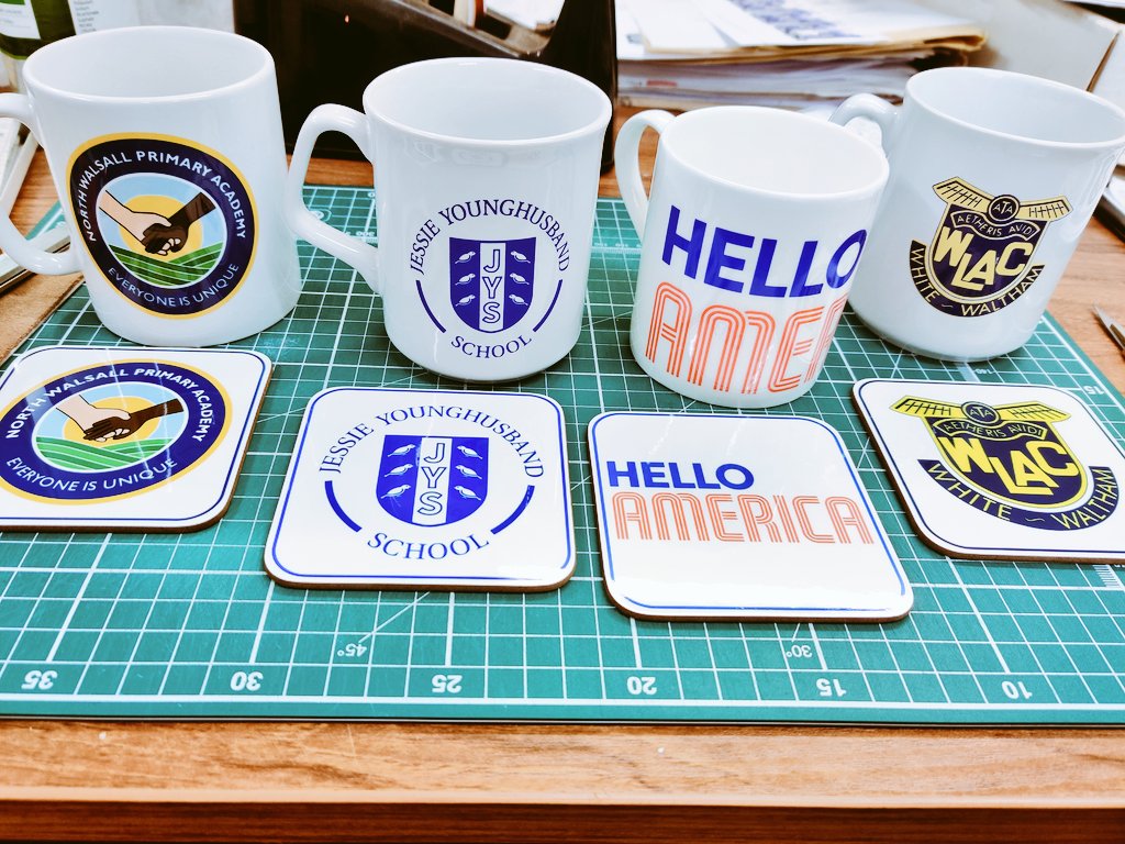 ☕ Working on some coasters today to match some of our customers mugs! Think your business or school could do with some of these?? 

Get in touch mugs-uk.com 

#PrintedMugs #CustomMugs #PersonalisedMugs #PromotionalMugs #Nottingham #CustomisedGifts #MidlandsHour
