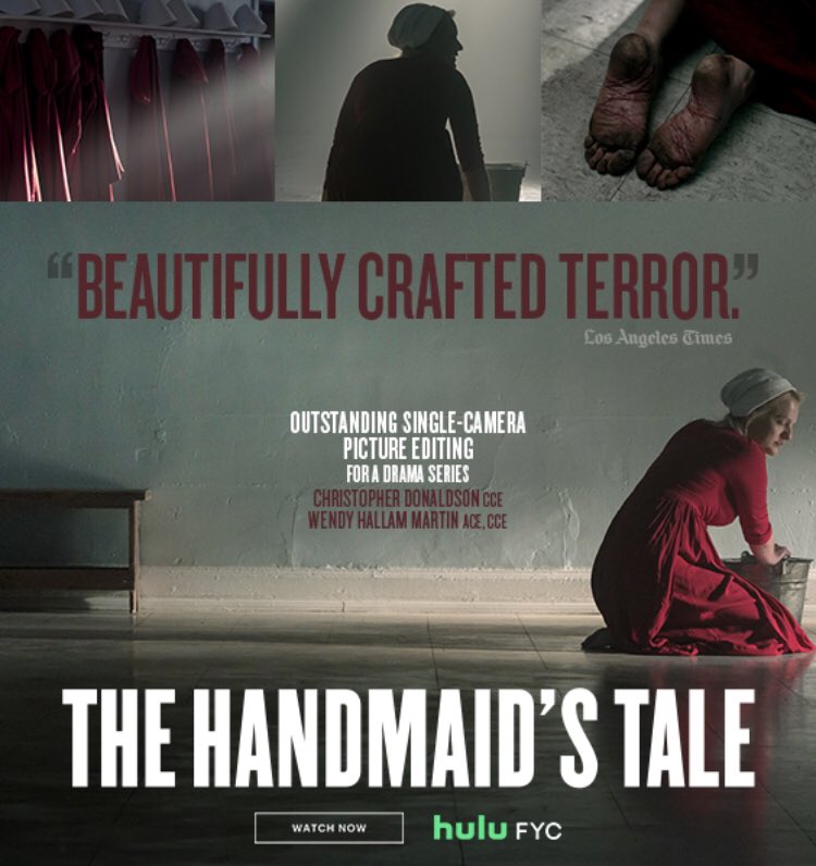 Thank you <a href="/Hulu/">Hulu</a> for giving us editors a shoutout! <a href="/chrdonald/">Me Me ME</a> #TheHandmaidsTale #HuluFYC #Emmys <a href="/HandmaidsOnHulu/">The Handmaid's Tale</a>