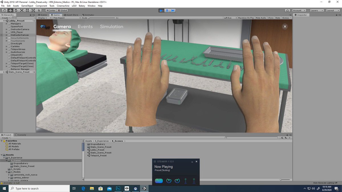 vReadyNow's tweet photo. Good progress on a new #VR Project for the Healthcare industry. #OculusQuest #VRLab #VirtualReality https://t.co/y5kt7UHE64