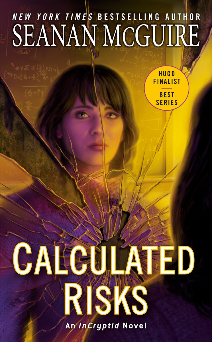 The next book in @seananmcguire's Hugo-nominated InCryptid series arrives Feb. 23, and we have the cover reveal! CALCULATED RISKS continues the story of adopted Price cousin, Sarah Zellaby.

Cover art by @LccMoyer

penguinrandomhouse.com/books/538833/c…