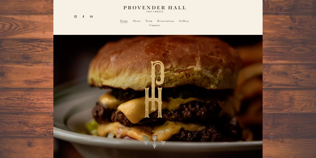 Our website is up ... which means we’re almost ready! (And doesn’t that burger look 💯??) provenderhall.com