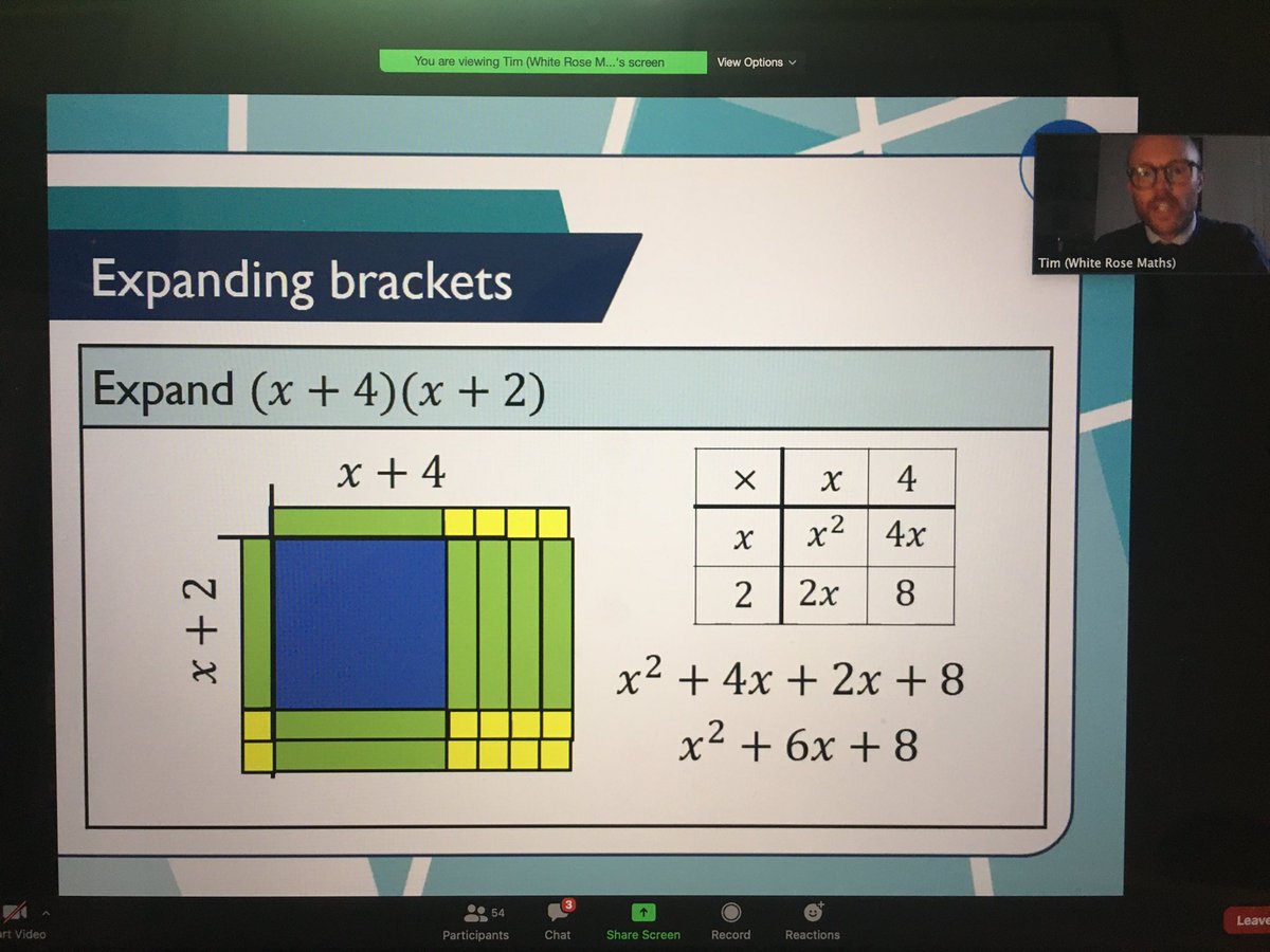 Great webinar on using Algebra Tiles, thank you <a href="/WhiteRoseMaths/">White Rose Maths</a> <a href="/WRMathsSec/">White Rose Maths Secondary</a>. Great to see <a href="/emmacornall/">Emma</a> <a href="/RobynShadbolt/">Robyn Shadbolt</a> and Mrs Angelios. Look forward to your CPD session. <a href="/TeamFHES/">TeamFHES</a>
