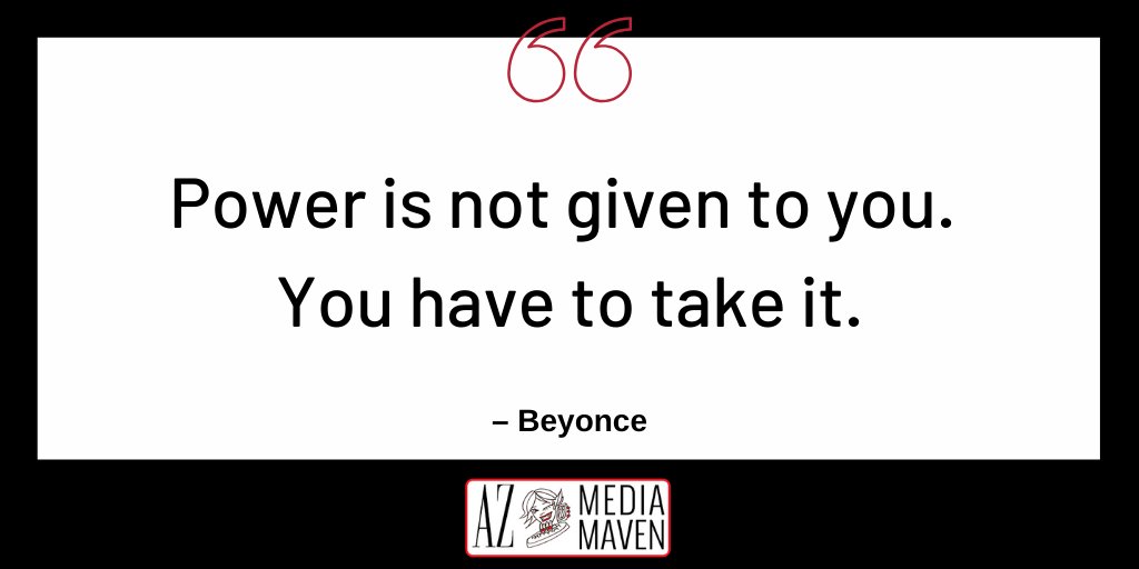 AZMediaMaven's tweet photo. Strong words today from a strong woman. Beyonce provides our #MondayMotivation this week.
#azmediamaven #blackwomen #strongwomen #socialmedia #publicrelations #prphoenix https://t.co/xsPMVyyEJq