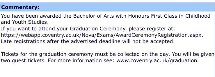 ffi_rob's tweet photo. Just found out I’m the new owner a first class degree with honours! 👩‍🎓🎉

I never thought I was particularly academic but when something becomes your passion and you put your heart into it, you just might surprise yourself! 🥰 https://t.co/BFUhz3u9u1
