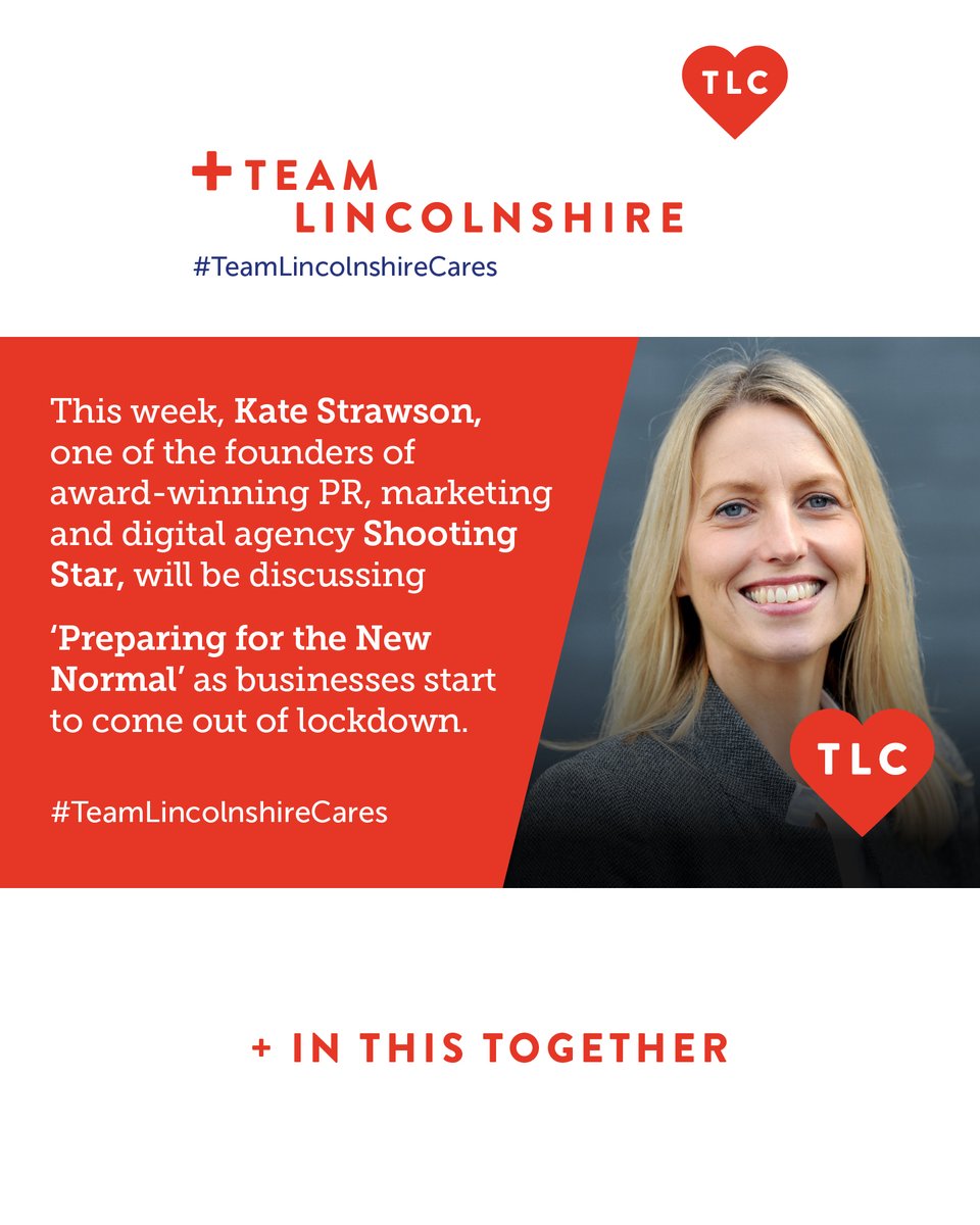 There's still time for #TeamLincolnshire members to sign up for Wednesday's #TLC Coffee Club! This week @KateStrawson from @ShootingStarPR will be talking about what to think about when reopening your business. Wed 1st July 0930. DM us for the logins! #TeamLincolnshireCares