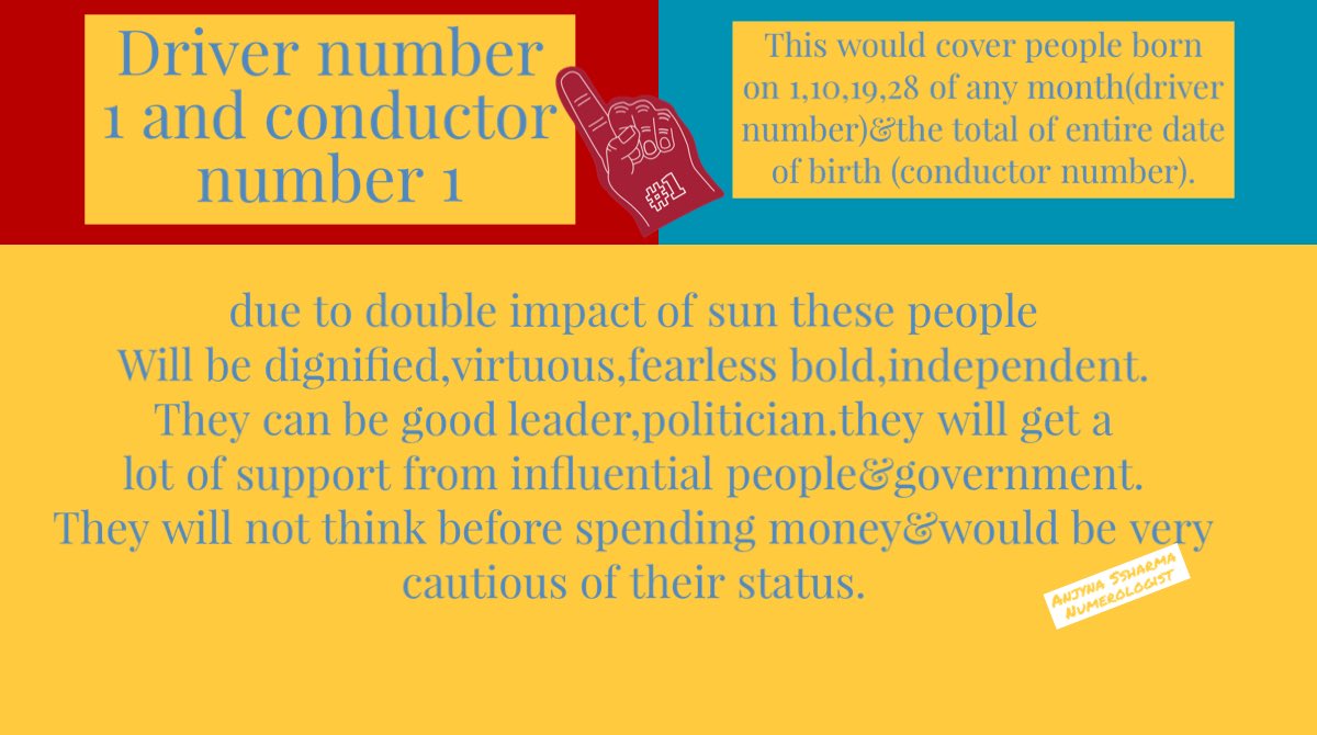 AnjynaSsharma's tweet image. Sync name number with driver and conductor number, which
will be your lucky name number.
#Drivernumber
#conductornumber
#namenumber 
#numerology