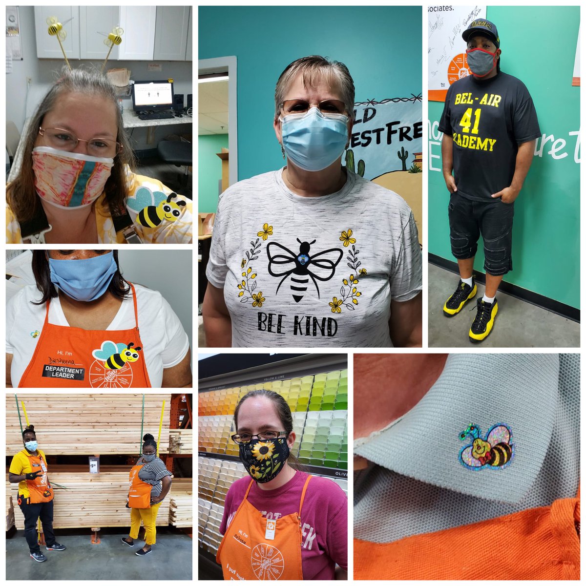 When it’s #BeeDay @ #TheWest here are some of my Busy Bees lol #MondayFunday #ThemeMondays #MyTeamRocks ⁦<a href="/OrrinBurkett/">Orrin Burkett</a>⁩ #PositiveWorkEnvironment Black and Yellow all day ⁦