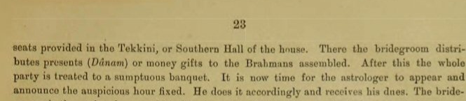 Nair marriages also included horoscope matching and gifting presents to learned Brahmins. via  @Abhiramann