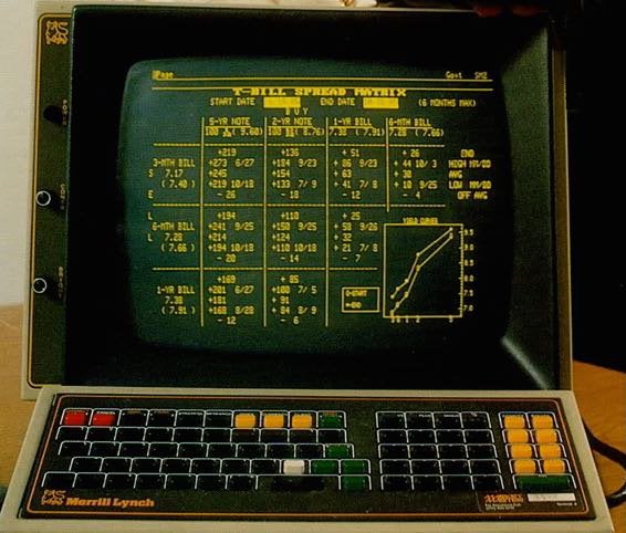 This is what the original terminal looked like.(h/t r/retrobattlestations)Fast forward to the 90's: the terminal now has a trackball and built-in voice