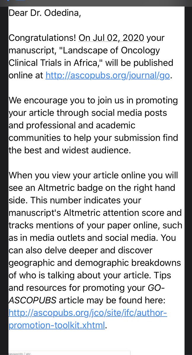 Coming July 2, an incredible collaboration with ⁦<a href="/ASCO/">ASCO</a>⁩ JCO Global Oncology to publish series of articles on Clinical Trials in Africa! This, I believe is my best work yet, as Guest Editor!
#clinicaltrialsafrica 
#clinicaltrials 
#AfricaIsRising 
#AfricaIsGreat
#Africa